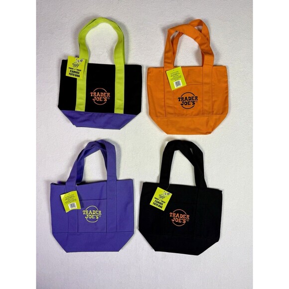 Trader Joe’s 🎃 Halloween 🎃 Mini Tote Bag (4-pack) *Limited Edition* - Picture 1 of 5